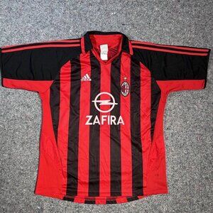 2000-02 AC Milan Zahira Adidas  Player Issue Home Shirt #14 XL